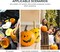 24pcs Fake Pumpkin Stems DIY Halloween Pumpkin Decoration Jack- o- Lantern Faux Harvest Thanksgiving Pumpkins for Halloween Thanksgiving Fall Decoration